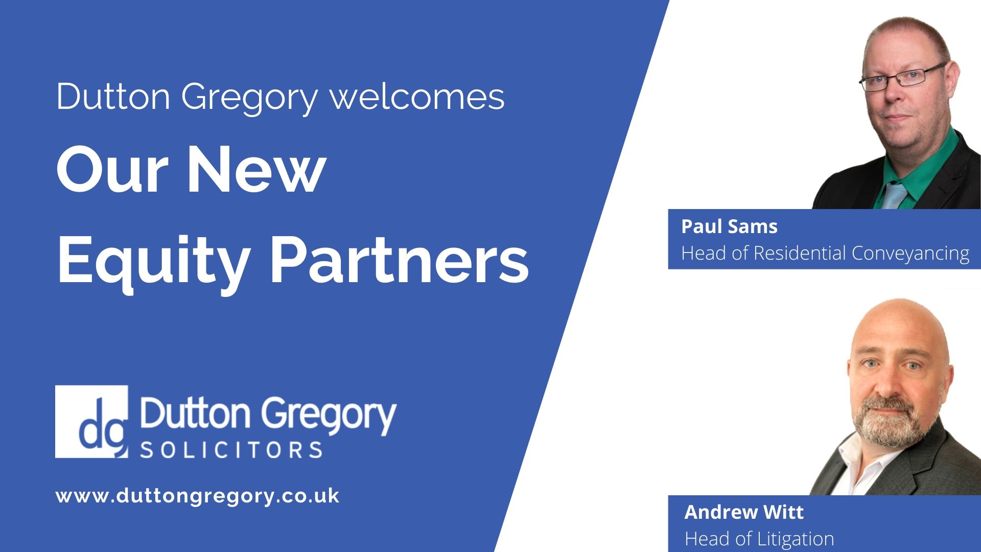  Dutton Gregory welcomes two new Equity Partners
