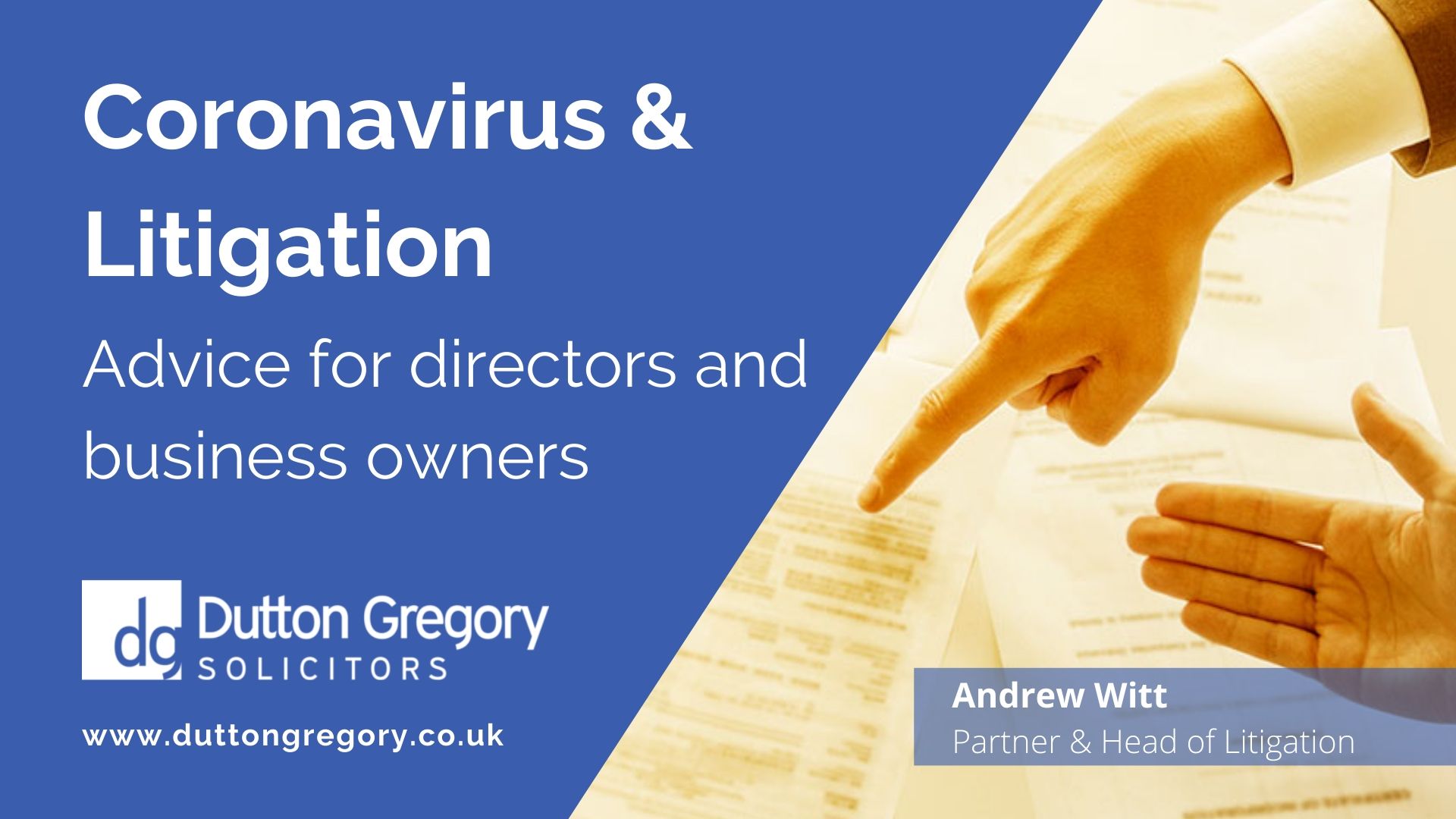 Commercial Litigation Update: advice for directors and business owners during coronavirus