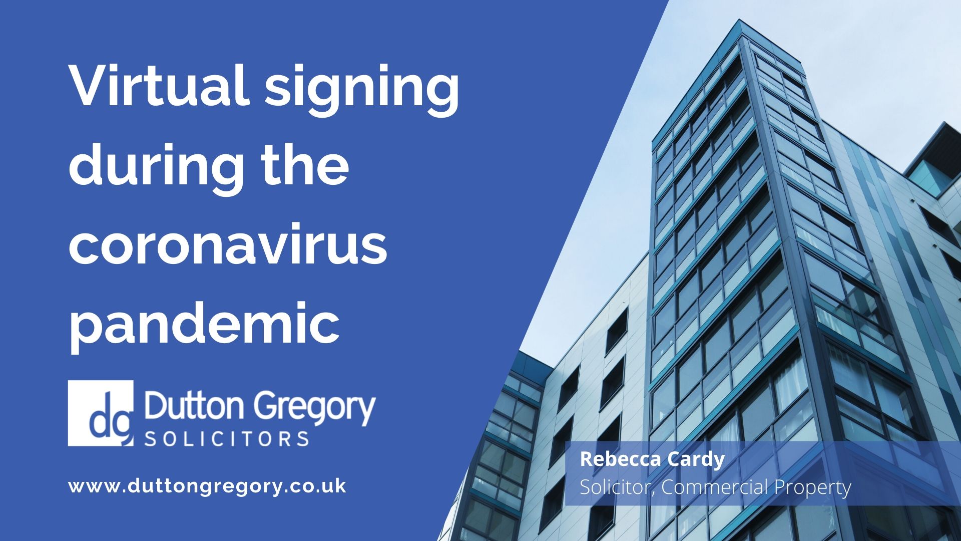 Virtual signing for property transactions during the coronavirus pandemic