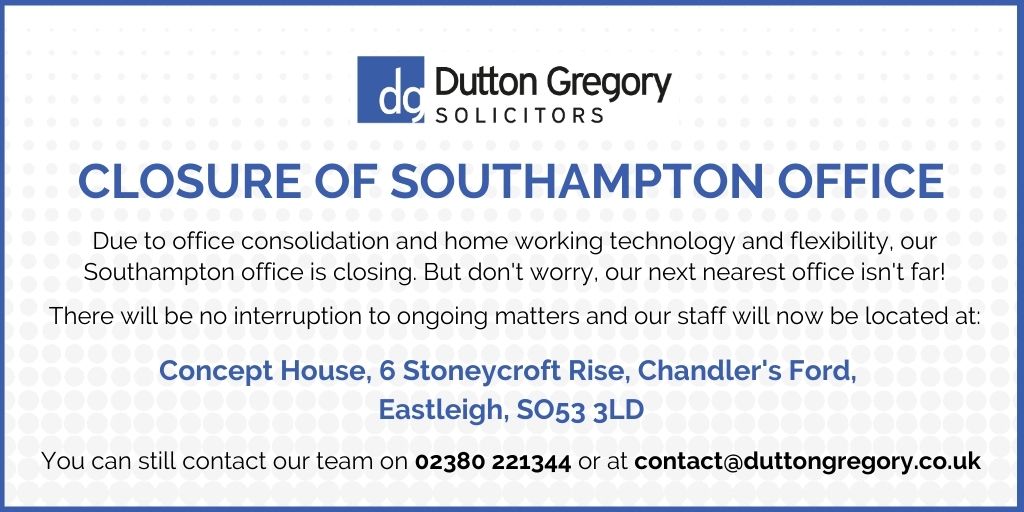 Dutton Gregory consolidates Hampshire locations with closure of Southampton office